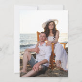 Peach Lila Watercolor Floral Romantische Hochzeit Einladung (Rückseite)