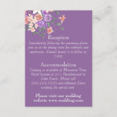 Peach, Lilac & Clay Rose Bouquet Wedding Details Begleitkarte (Vorderseite)