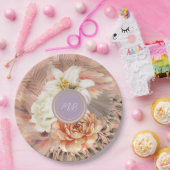 Peach Lilac Floral Wedding Pappteller (Party)