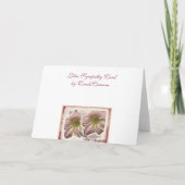 Peach Lilien Sympathiekarte Karte (Rückseite)