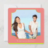 Peach, Limon und Berry Art Déco Einladung zur Hoch (Rückseite)