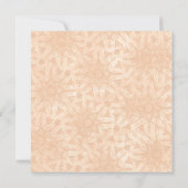 Peach Linen Gerber Daisy Custom Wedding Einladung (Rückseite)