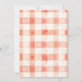 Peach Local Grown Fresh Market Babydusche Einladung (Rückseite)