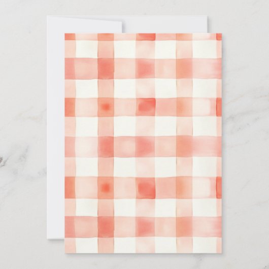 Peach Local Grown Fresh Market Babydusche Einladung (Rückseite)