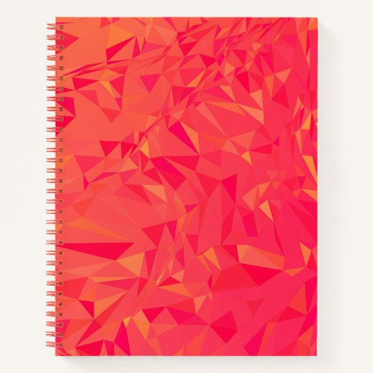 Peach Low Poly Bullet Journal / Lined Notebook Notizblock (Vorderseite)
