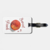 Peach Luggage Tag Gepäckanhänger (Rückseite horizontal)