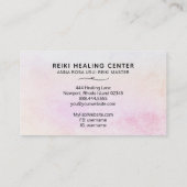 *~* Peach Magenta Minze Black Glitzer REIKI Visitenkarte (Rückseite)