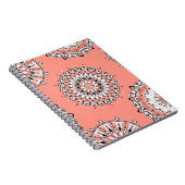 Peach Mandala 1 Spiralnotebook Notizblock (Rechte Seite)