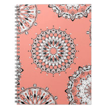 Peach Mandala 1 Spiralnotebook