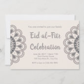 Peach Mandala Eid al-Fitr Einladung (Vorderseite)