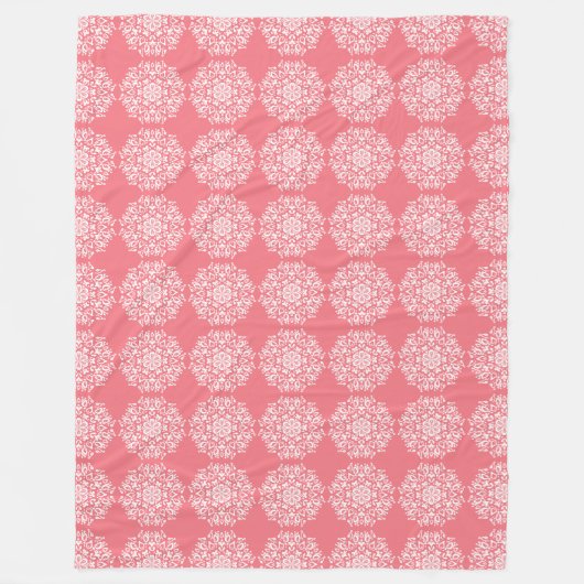 Peach Mandala Fleecedecke (Vorderseite)