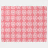 Peach Mandala Fleecedecke (Vorderseite (Horizontal))