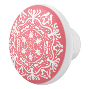 Peach Mandala Keramikknauf