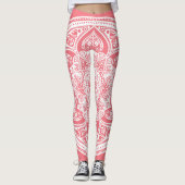 Peach Mandala Leggings (Vorderseite)