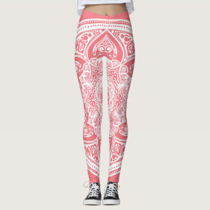 Peach Mandala Leggings