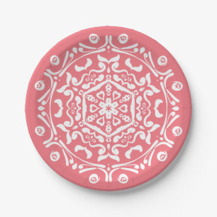 Peach Mandala Pappteller