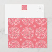 Peach Mandala Postkarte (Vorne/Hinten)