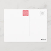 Peach Mandala Postkarte (Rückseite)