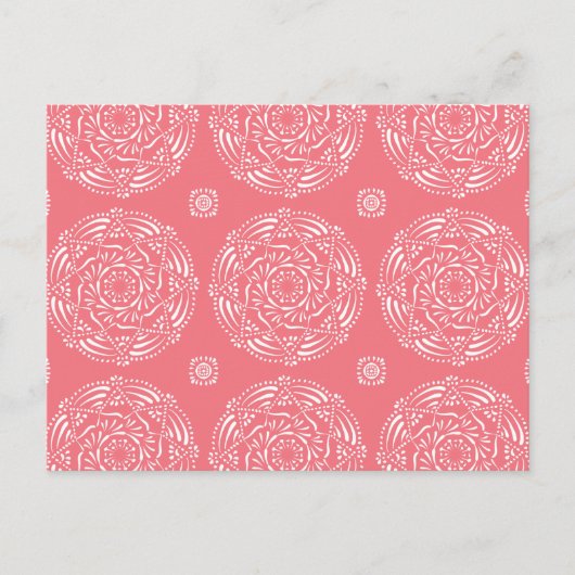 Peach Mandala Postkarte (Vorderseite)