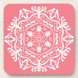 Peach Mandala Untersetzer