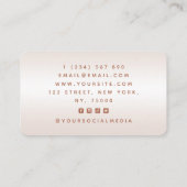 Peach Mandala Wellness Coach Moderne Social Media Visitenkarte (Rückseite)