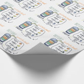 PEACH MANGO SPINACH WASSER SMOOTHIE GESUNDE LEBENS GESCHENKPAPIER (Ecke)