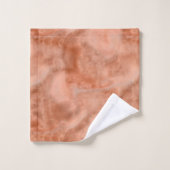 Peach Marble abstrakt Badhandtuch Set (Waschlappen)