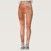 Peach Marble Abstrakt Leggings (Vorderseite)