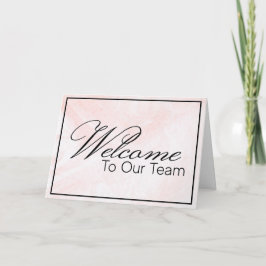 Peach Marbled Willkommen im Team Neuer Mitarbeiter Karte