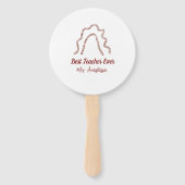 Peach marron glitter rainbow teacher appreciation fächer (Vorderseite)