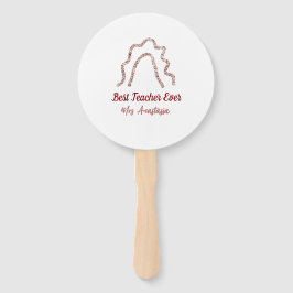 Peach marron glitter rainbow teacher appreciation  fächer