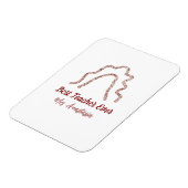 Peach marron glitter rainbow teacher appreciation  magnet (Linke Seite)