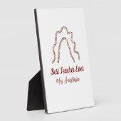 Peach marron Glitzer Regenbogenlehrer Wertschätzun Fotoplatte (Seite)