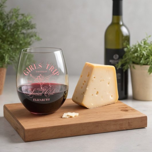 Peach Martini Social Club Weinglas Ohne Stiel