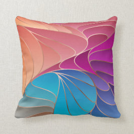 Peach, Mauve, Lila, Blue New Art Nouveau Throw P Kissen