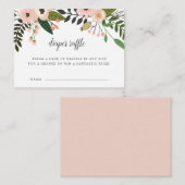 Peach Meadow Baby Showdusche Windeln Raffelkarten Begleitkarte (Vorne/Hinten)