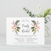 Peach Meadow Bat Mitzvah Einladung (Stehend Vorderseite)