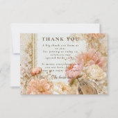 Peach Meadow Boots Bridal Shower Dankeskarte (Vorderseite)