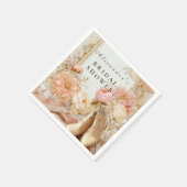 Peach Meadow Boots Bridal Shower Serviette (Ecke)