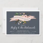 Peach Meadow | Bridesmaids Einladung (Vorderseite)