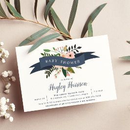 Peach Meadow | Einladung der Babydusche