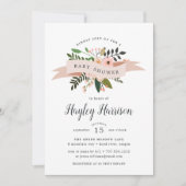 Peach Meadow | Einladung der Babydusche (Vorderseite)