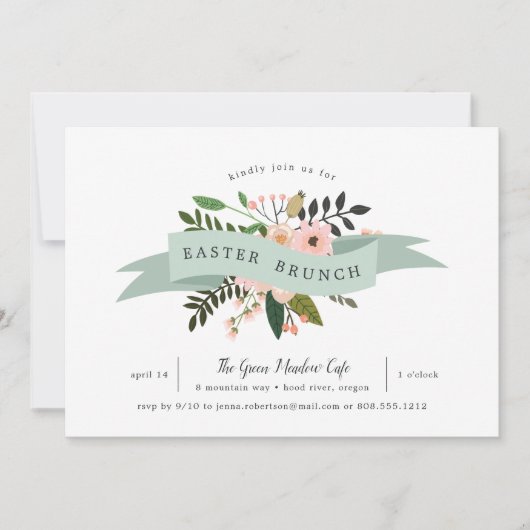 Peach Meadow | Einladung zu Ostern (Vorderseite)