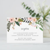 Peach Meadow Empfang Card Einladung (Stehend Vorderseite)