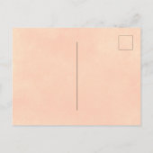 Peach Meadow Floral Baby Shower Einladung Postkarte (Rückseite)