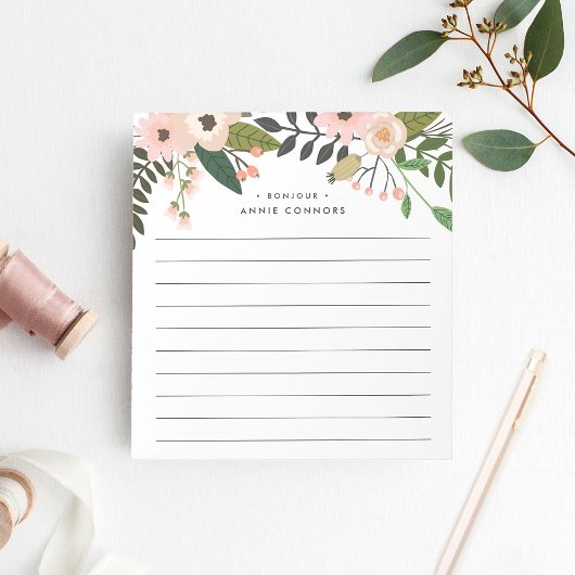 Peach Meadow | Personalisiert Linde Notizblock