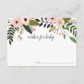 Peach Meadow | Wünsche für eine Babykarte Hinweiskarte (Vorderseite)