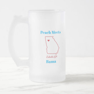 Peach Meets Bama Frosted Mug Mattglas Bierglas