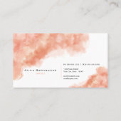 Peach Melon Watercolor getappled Visitenkarte (Rückseite)