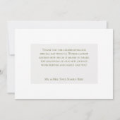 Peach Mimosa Blooms Blumenhochzeit Dankeskarte (Rückseite)